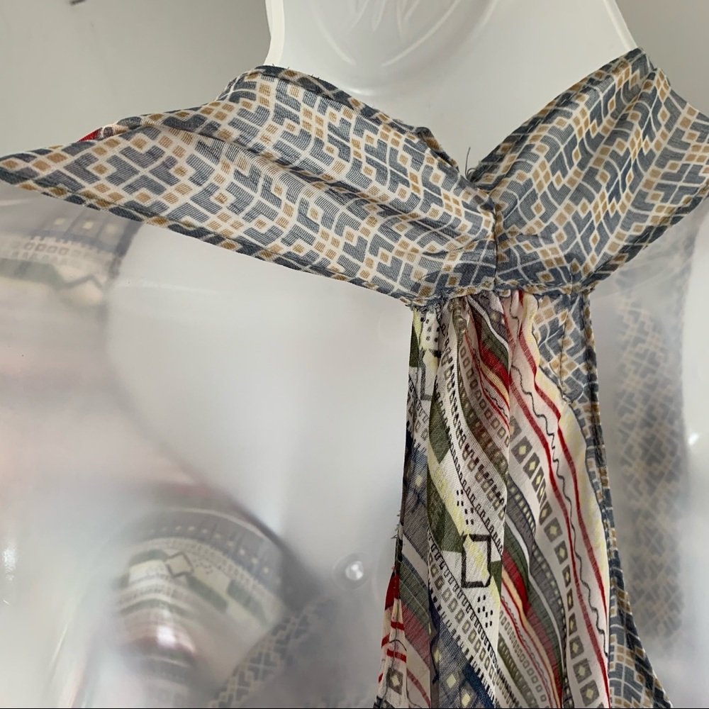 Room Mates Swoop Neck Multi Pattern Blouse | L - Picture 6 of 9